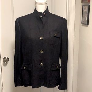 Lauren Ralph Lauren Navy/Gray Blazer SZ 14